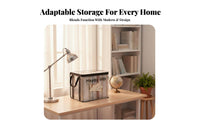 Wheeled book container Large Capacity Storage Container Clear View for Study Room
