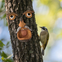 Tree Face Decoration Hand Painted Old Man Tree Face Weather Resistant for Patio
