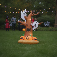 Outdoor Inflatable Tree Spooky Inflatable with LED Lights Inflate Yard Decoration Tall for Lawn