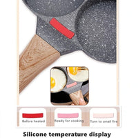 Non-Stick 4-Hole Egg Frying Pan with Lid, Mini Pancake Pan