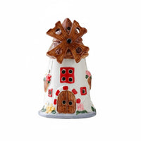 Windmills House Night Light Great Gift Idea Ceramic Windmills Lamp Decorative Powered Figurine Lamp for Girls, Women, Bedroom, Nursery