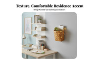 Woven on the on wall Pouch Decorative Storage Basket adaptable for Renters, Homeowners