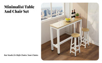 Versatile Design Long Narrow Bar Table Easy to Clean Wall Side High Top Table Sturdy and Stable Wear-Resistant for Apartment Dwellers, Interior Designers, Balcony, Hallway, Behind Couch, Living Room