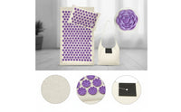 3 Pieces Acupressure Mat and Pillow Set Padded Acupressure Set with Bag Acupuncture Massage Mat Cushioned Acupuncture Pillow