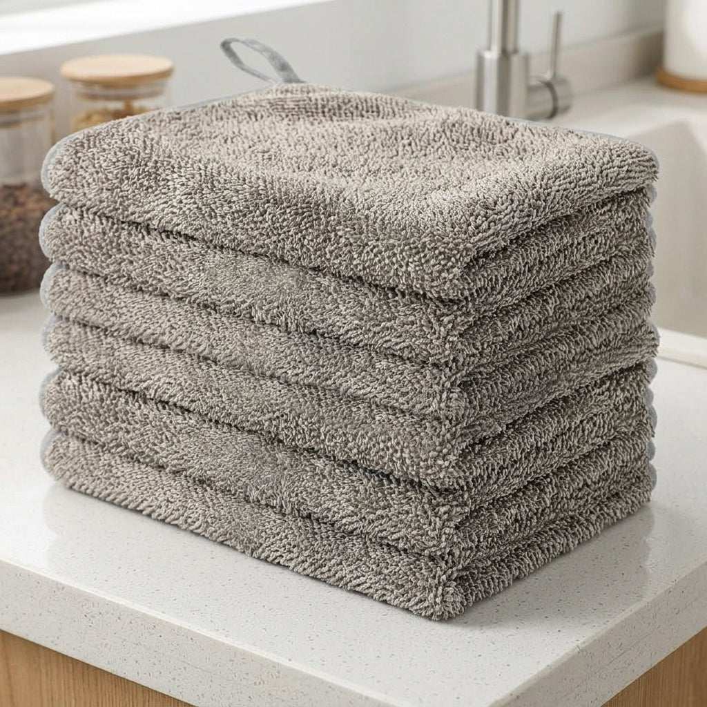 Streakless Microfibre Cloth and Cleaning Cloths, 30x40cm Microfibre Cloth glass-cleaning and Mirrors, High Absorbency Low-Shed with Serged Edges