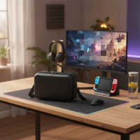 Console Case with Compartments Large Capacity Hard Case with Shoulder Strap Sturdy for Commuters