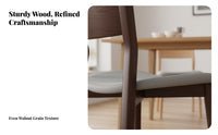 Nordic design Upholstered Wooden Side Chair sturdy Wood Frame Kitchen Seating Minimalist Design Household Furniture Padded Seat for Homeowners, Interior Designers, Office Managers, Dining Room