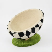Eggshell Cat Bed Semi-Enclosed Soccer Cat Bed Scratch-Friendly Furniture for Cats, Pet Owners