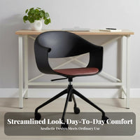 Molded Shell Rolling Chair Ergonomic Swivel Seat Easy Assembly for Designers