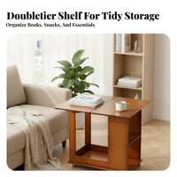 Foldable Utility Cart Vintage Aesthetic Multi-Level Rolling Organizer for Hosts