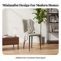 Upholstered Slim-Leg Seat Modern Look Dining Chair Minimalist Design Ergonomic Backrest for Home Residents, Adults, Living Room