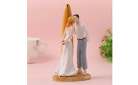 Wedding Cake Topper with surfboards Hand-Painted Adorno Para Pastel Boda Pintado a Mano Statue for Newlyweds