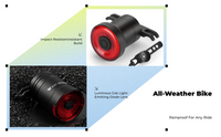 Brake-sensing bike light, bright LED.