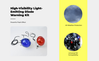 Waterproof red/blue LED warning light