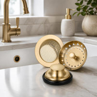 3 Pieces Kitchen Sink Drain Strainer Stainless Steel Sink Strainer with Stopper Rust-Resistant
