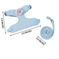Cat Vest Harness with Leash Set, Breathable Vest Style Suitable for Cats, Adjustable Strap for Cat Walking Harness