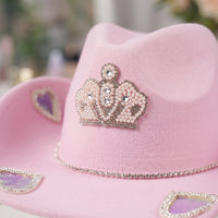 Rhinestone Cowboy Hat Western-Style Cowboy Hat with Rhinestones Wide-Brim for Partygoers, Cosplayers, Costume Parties, Photo Shoots, Festivals