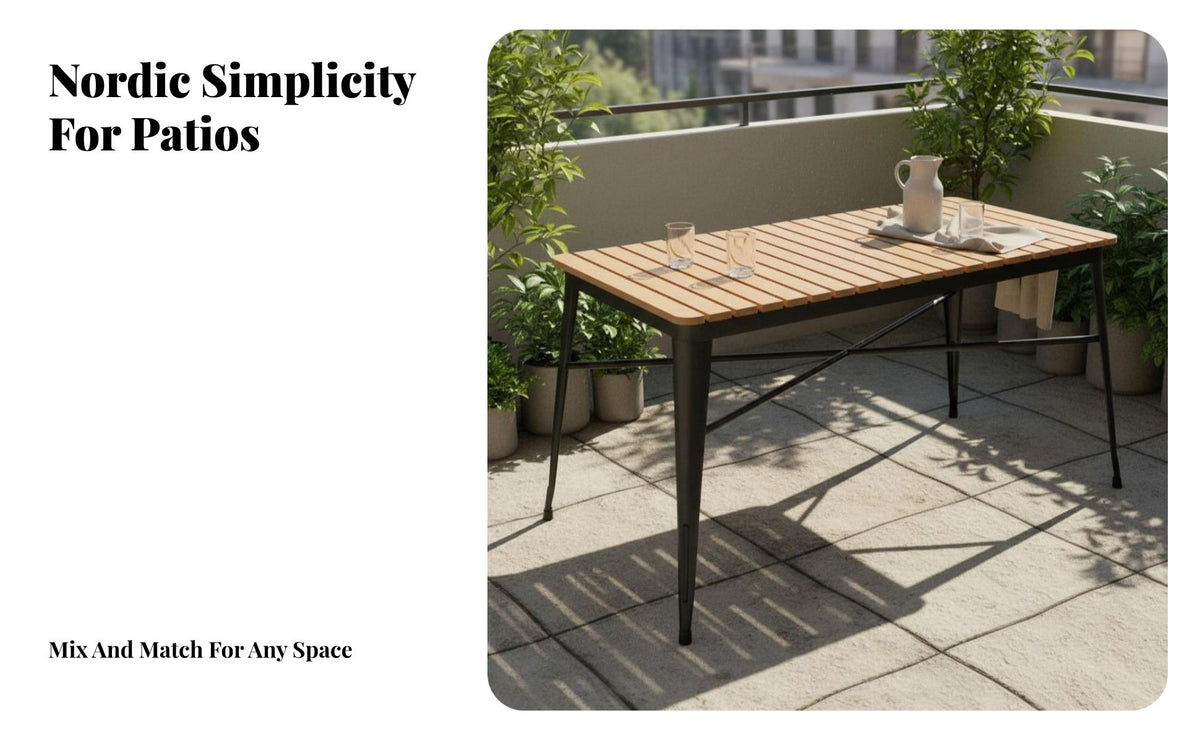 Waterproof Balcony Cafe Set Sun-Proof Garden Table and Chairs Weather-Resistant Small Outdoor Dining Set Modern Design for Homeowners, Cafe Owners, Gardeners, Courtyard, Backyard, Porch, Poolside