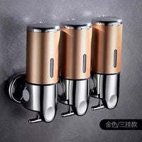 Wall-Mounted 304 Stainless Steel Soap Dispenser, Manual Press, for Hotel Bathroom