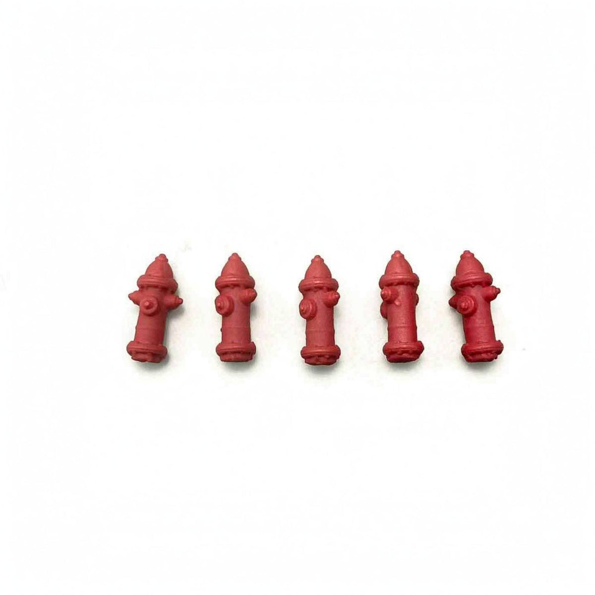 5 Pieces Street Fireplug Ornament Red Miniature Decoration Small Base