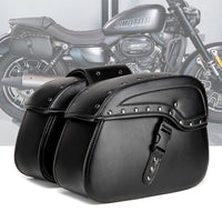 GEARDUKE Motorcycle Saddlebags for Harley, Pair, Black