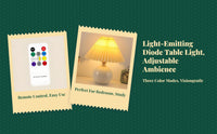Dimmable pleated LED lamp, warm light