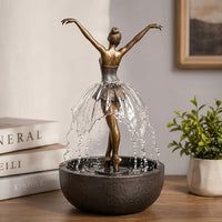 跨境Legant Ballerina Tabletop Water Fountain芭蕾舞女桌面喷泉