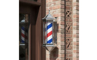 Barber Pole Light Illuminated Barber Pole with Diagonal-Striped Barbershop Sign with Wall Bracket for Barbers, Salon Owners