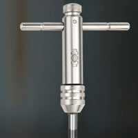 Adjustable Ratchet Tap Wrench Forward and Backward Switch M3-M8 Screw Tool Single-Hand Manual Thread Cutting Tool for DIY Enthusiasts