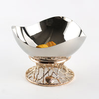 Light Luxury Simple High-Foot Fruit Tray Decor for Model Rooms, Homestays, KTV, Living Room, Coffee Table, Dining Table