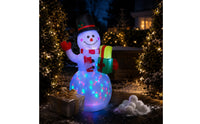 Inflatable Snowman with Lights Built-in LED Light Christmas Snowman Inflatable Holiday Decor Illuminated Bright for Yard, Garden