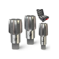 3 Pieces NPT Pipe Tap Set Metal Hex Shank Taps Precision