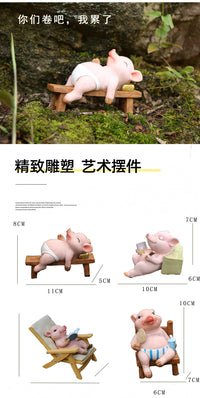 可爱动物小猪桌面摆件装饰品花园庭院微景观装饰品网红生日礼物女