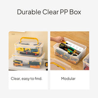 Transparent Stackable Tool Box Organizer Storage Case