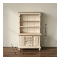 1:12 Scale Wooden Cabinet Detailed Craftsmanship 1:12 Scale Cabinet Realistic Design Miniature Display Hutch for Kids
