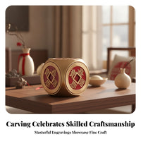 Chinese-Style Character Detailing Rotating Ornament Home Decor