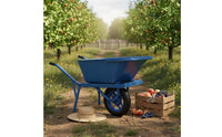 Wheelbarrow High Capacity Single Wheel Wheelbarrow Utility Cart for Farmers, Workers, Farm, Orchard