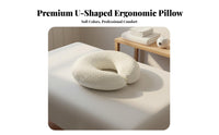 Removable Cover U-Shaped Face Cradle Washable Massage Table Face Pillow Reusable for Beauty Salon, Spa, Home