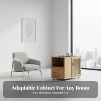 Wheeled Tea Brewing Stand with casters Mobile Furniture Rolling Design Portable for Homeowners, Living Room, Balcony, Kitchen