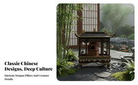 Large Outdoor Ceremonial Offering Furnace Ornate Design Rectangular Cast Iron Censer Weather Resistant Dragon Pillar Ceremonial Offering Burner