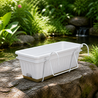 Flower Box 50 cm, Minimalist Balcony Box, Planter for Flowers and Green Plants, Thickened Modern Plastic