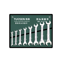 Combination Wrench Set, Open & Box End, Metric, Organizer