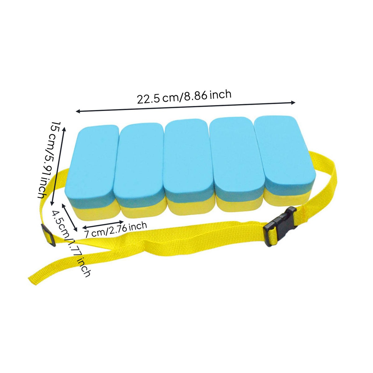 Buoyancy Support Swimming Training Belt Non-Inflatable Adjustable Flotation Waist Belt Lightweight Design for Beginners, Students