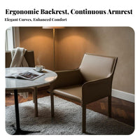 Upholstered Armchair Light Luxury Upholstered Side Chair Minimalist Design Nordic Aesthetic for Dining Room, Restaurant, Bedroom