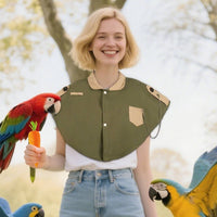 Parrot Owner Shoulder Guard Wear-Resistant Material Anti-Scratch Bird Shawl Toy Attachment Loops for Home