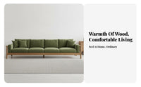 Nordic design 2-Seater Wooden Settee durable Wood Frame Living Room Seating Minimalist Design Sofa Set Straight-Line outline for Apartment Dwellers, pairs, Homeowners, Lounge Area, Office, Bedroom