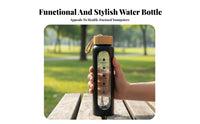 Large Capacity Bamboo Lid Glass Bottle Portable Design Glass Bottle Bamboo Lid Complimentary for Fitness Enthusiasts, Students, Travel, Home