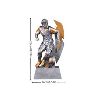 Soccer Figurine with Base Tabletop Display Statue Freestanding for Office