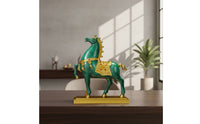 Horse Figurine with Base Embossed Horse Figurine Detailed Collectible for Housewarming