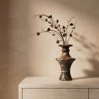 Stone Vase Heavy Tabletop Vase Compact for Home Decor
